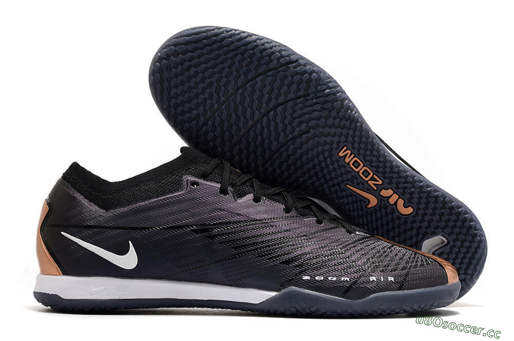 Men's Nike Air Zoom Mercurial Vapor 15 Elite IC Futsal/Indoor Low-Tops Football Shoes - Black/White 2