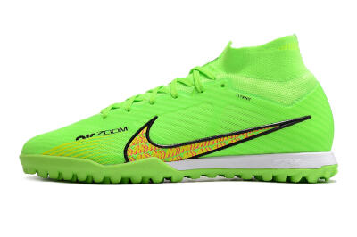 Men's Nike Air Zoom Mercurial Superfly 9 Elite TF Artificial Turf High-Tops Football Shoes - Green/Yellow/Pink