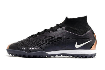 Men's Nike Air Zoom Mercurial Superfly 9 Elite TF Artificial Turf High-Tops Football Shoes - Black/White