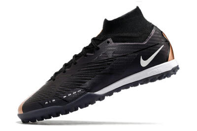 Men's Nike Air Zoom Mercurial Superfly 9 Elite TF Artificial Turf High-Tops Football Shoes - Black/White