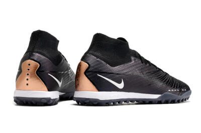Men's Nike Air Zoom Mercurial Superfly 9 Elite TF Artificial Turf High-Tops Football Shoes - Black/White