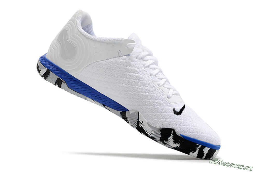 Men's Nike Reactgato IC Futsal/Indoor Low-Tops Football Shoes - White/Black/Blue 4