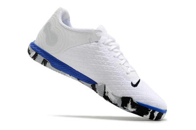 Men's Nike Reactgato IC Futsal/Indoor Low-Tops Football Shoes - White/Black/Blue