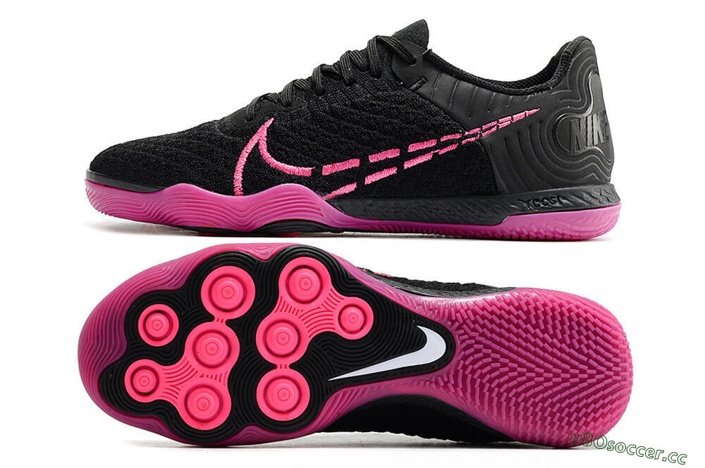 Men's Nike Reactgato IC Futsal/Indoor Low-Tops Football Shoes - Black/Pink 1