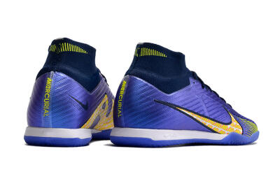 Men's Nike Air Zoom Mercurial Superfly 9 Elite IC Futsal/Indoor High-Tops Football Shoes - Blue/Green/Yellow