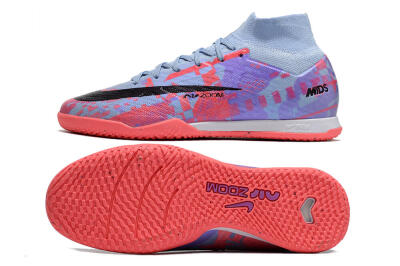 Men's Nike Air Zoom Mercurial Superfly 9 Elite IC Futsal/Indoor High-Tops Football Shoes - Blue/Purple/Red