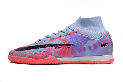 Men's Nike Air Zoom Mercurial Superfly 9 Elite IC Futsal/Indoor High-Tops Football Shoes - Blue/Purple/Red