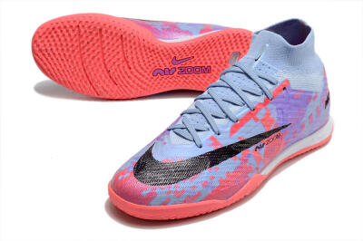 Men's Nike Air Zoom Mercurial Superfly 9 Elite IC Futsal/Indoor High-Tops Football Shoes - Blue/Purple/Red