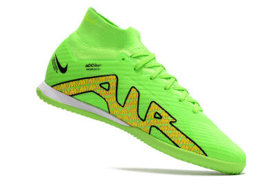 Men's Nike Air Zoom Mercurial Superfly 9 Elite IC Futsal/Indoor High-Tops Football Shoes - Green/Yellow/Pink