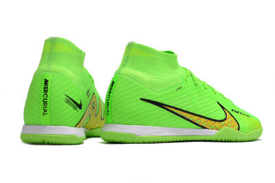 Men's Nike Air Zoom Mercurial Superfly 9 Elite IC Futsal/Indoor High-Tops Football Shoes - Green/Yellow/Pink