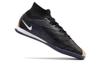 Men's Nike Air Zoom Mercurial Superfly 9 Elite IC Futsal/Indoor High-Tops Football Shoes - Black/White/Gold