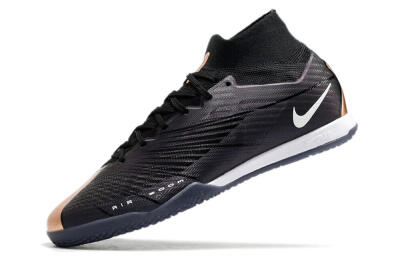 Men's Nike Air Zoom Mercurial Superfly 9 Elite IC Futsal/Indoor High-Tops Football Shoes - Black/White/Gold