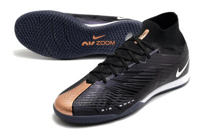 Men's Nike Air Zoom Mercurial Superfly 9 Elite IC Futsal/Indoor High-Tops Football Shoes - Black/White/Gold