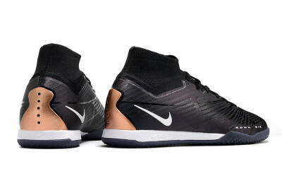 Men's Nike Air Zoom Mercurial Superfly 9 Elite IC Futsal/Indoor High-Tops Football Shoes - Black/White/Gold