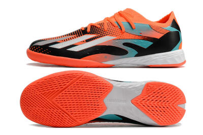 Men's Adidas X Speedportal.1 IC Futsal/Indoor Low-Tops Football Shoes - Orange/Silver/Black/Blue