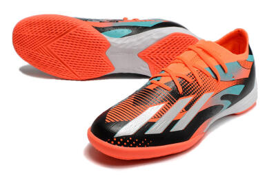Men's Adidas X Speedportal.1 IC Futsal/Indoor Low-Tops Football Shoes - Orange/Silver/Black/Blue