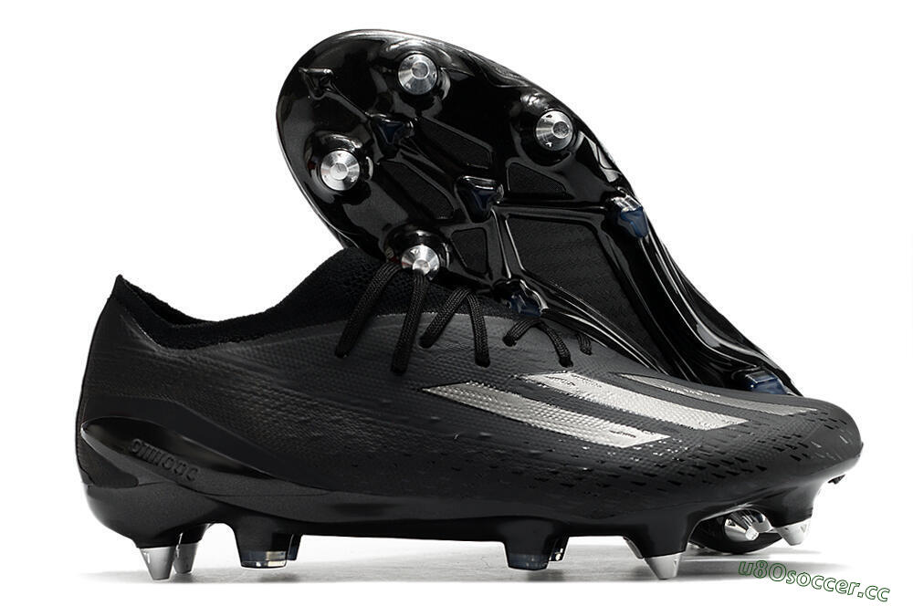 Men's Adidas X Speedportal.1 SG Soft Ground Low-Tops Football Boots - Black/Grey 2