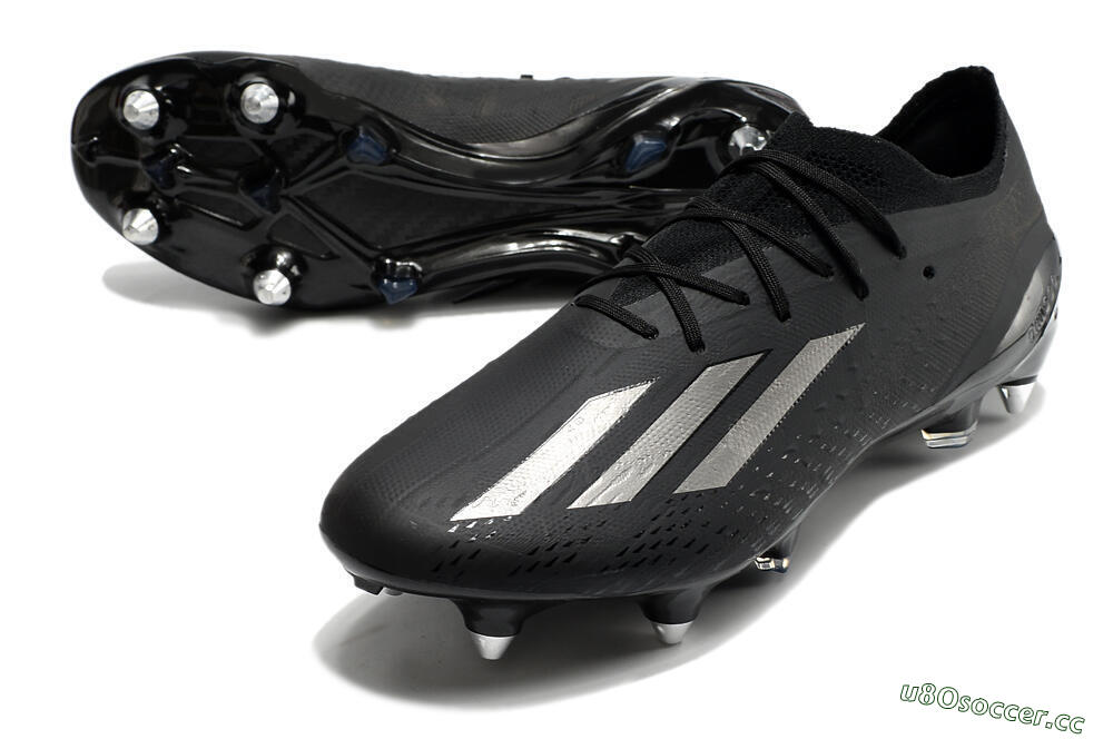 Men's Adidas X Speedportal.1 SG Soft Ground Low-Tops Football Boots - Black/Grey 3