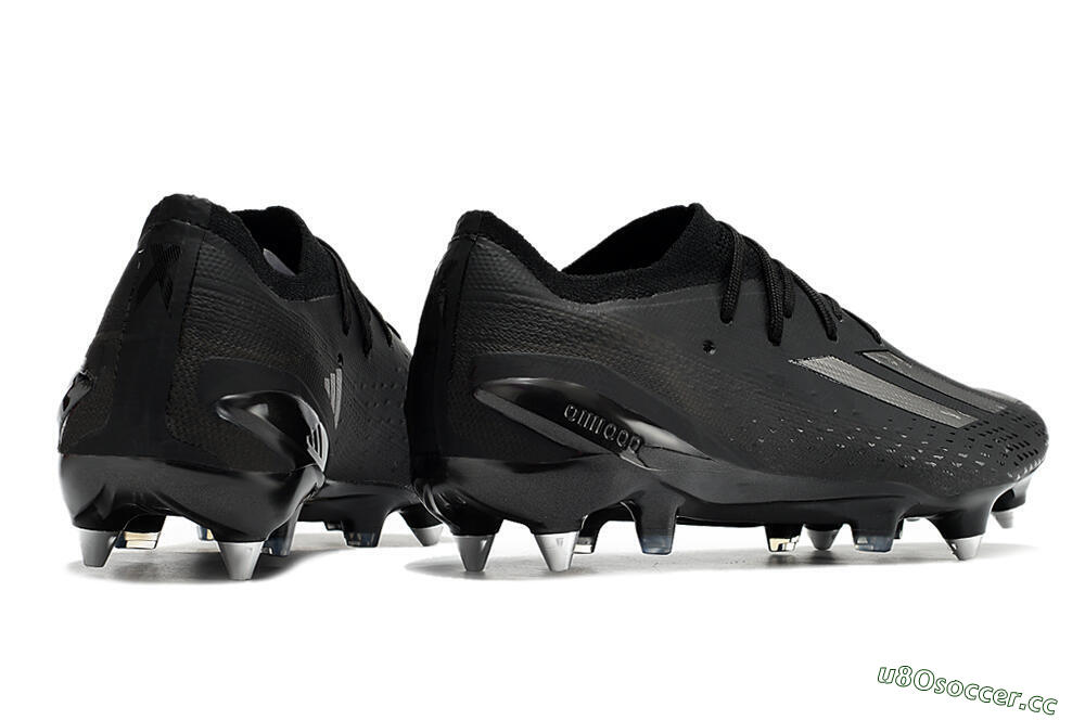 Men's Adidas X Speedportal.1 SG Soft Ground Low-Tops Football Boots - Black/Grey 6