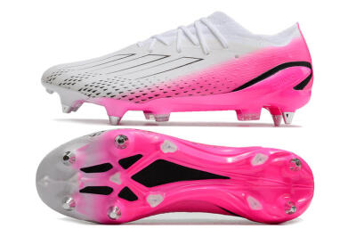 Men's Adidas X Speedportal.1 SG Soft Ground Low-Tops Football Boots - White/Pink/Black
