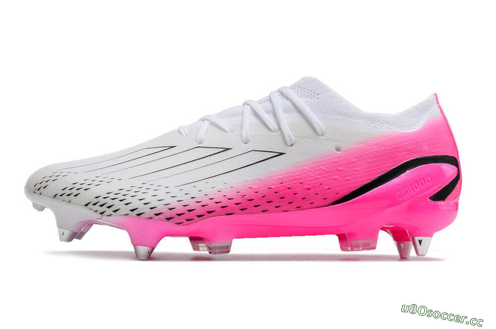 Men's Adidas X Speedportal.1 SG Soft Ground Low-Tops Football Boots - White/Pink/Black 0