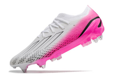 Men's Adidas X Speedportal.1 SG Soft Ground Low-Tops Football Boots - White/Pink/Black