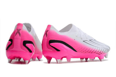 Men's Adidas X Speedportal.1 SG Soft Ground Low-Tops Football Boots - White/Pink/Black
