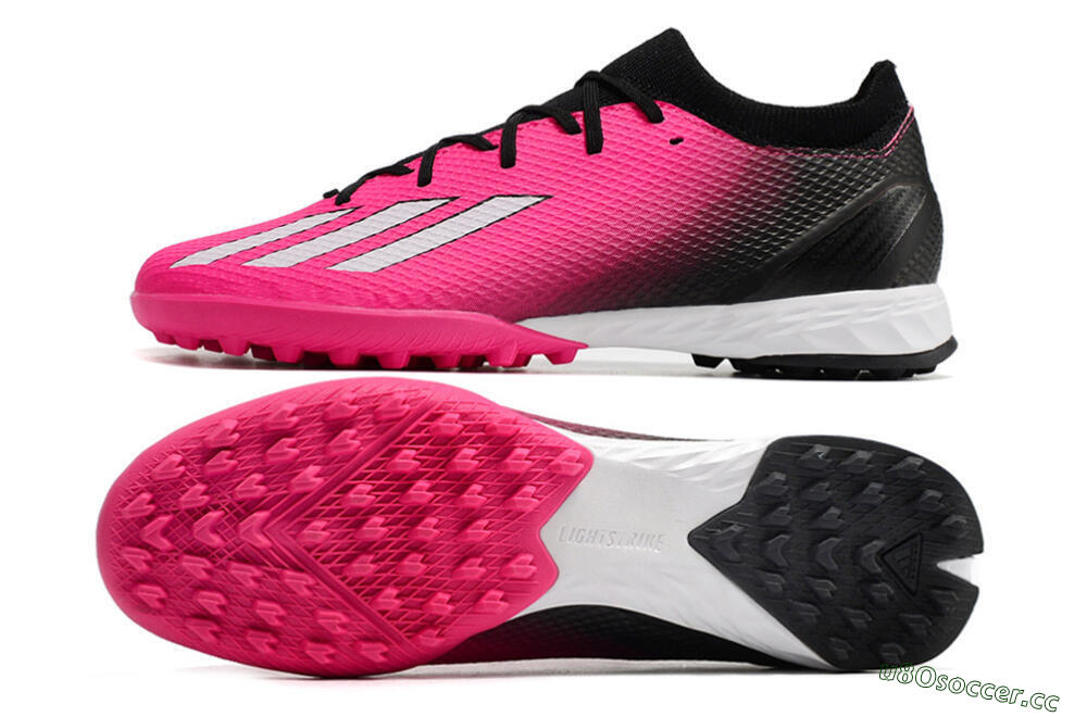 Men's Adidas X Speedportal.3 TF Artificial Turf Low-Tops Football Shoes - Pink/Black/White 1