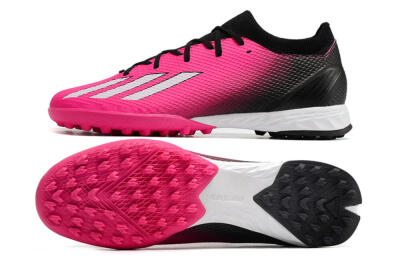 Men's Adidas X Speedportal.3 TF Artificial Turf Low-Tops Football Shoes - Pink/Black/White
