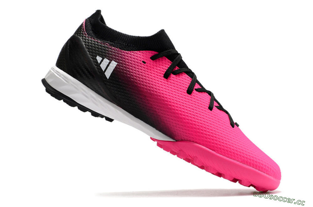 Men's Adidas X Speedportal.3 TF Artificial Turf Low-Tops Football Shoes - Pink/Black/White 4