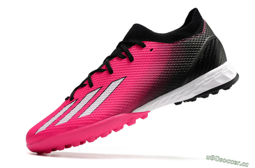 Men's Adidas X Speedportal.3 TF Artificial Turf Low-Tops Football Shoes - Pink/Black/White 5