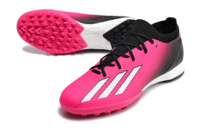 Men's Adidas X Speedportal.3 TF Artificial Turf Low-Tops Football Shoes - Pink/Black/White