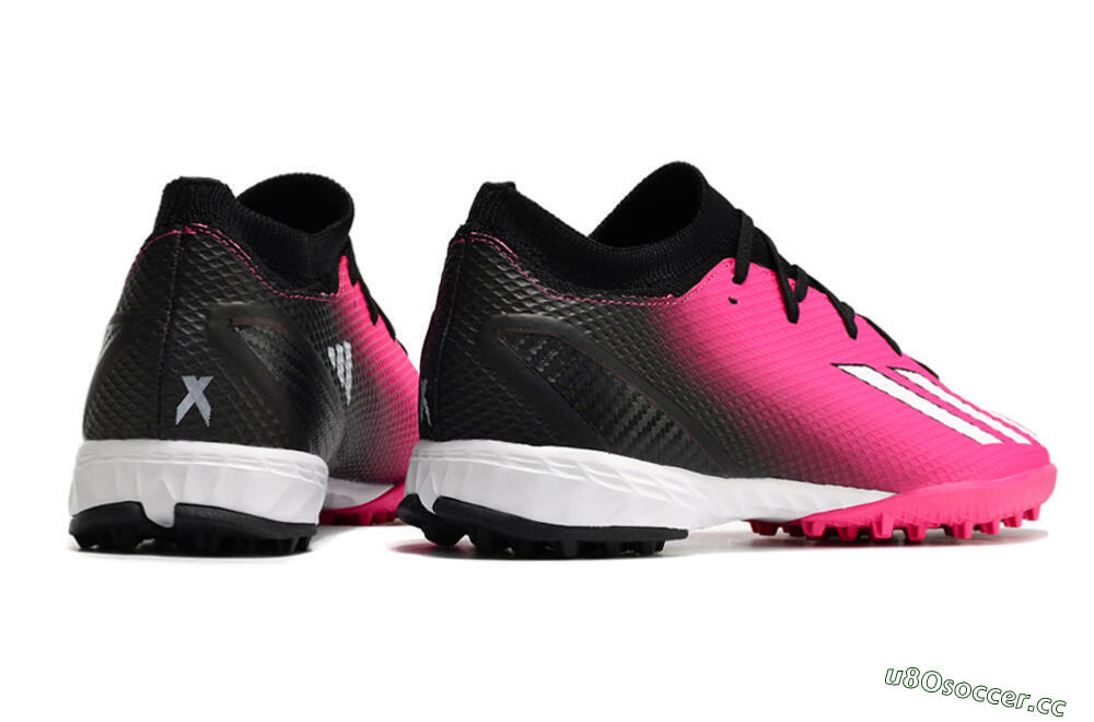 Men's Adidas X Speedportal.3 TF Artificial Turf Low-Tops Football Shoes - Pink/Black/White 6