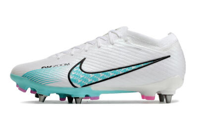 Men's Nike Air Zoom Mercurial Vapor 15 Elite SG Soft Ground Low-Tops Football Boots - White/Blue/Black