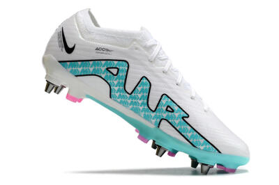 Men's Nike Air Zoom Mercurial Vapor 15 Elite SG Soft Ground Low-Tops Football Boots - White/Blue/Black