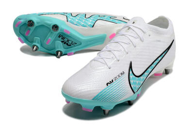 Men's Nike Air Zoom Mercurial Vapor 15 Elite SG Soft Ground Low-Tops Football Boots - White/Blue/Black