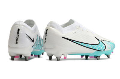 Men's Nike Air Zoom Mercurial Vapor 15 Elite SG Soft Ground Low-Tops Football Boots - White/Blue/Black