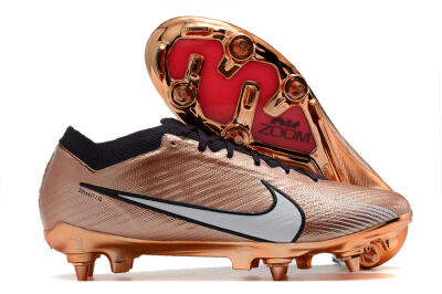 Men's Nike Air Zoom Mercurial Vapor 15 Elite SG Soft Ground Low-Tops Football Boots - Gold/White/Black