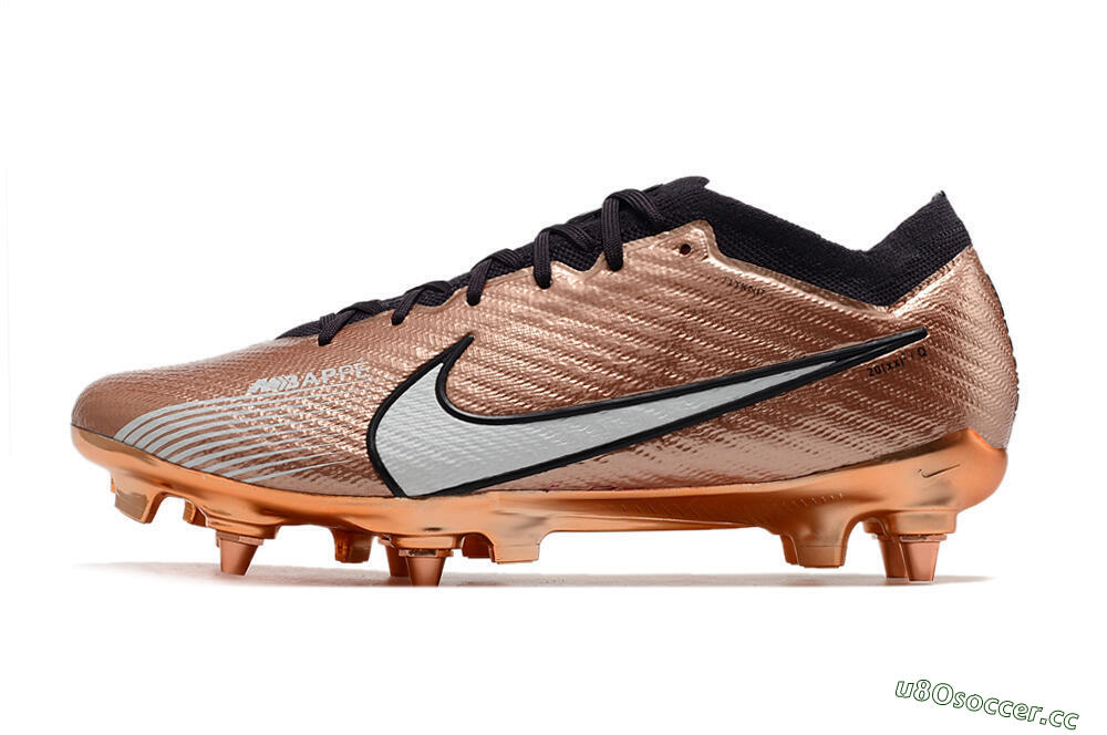 Men's Nike Air Zoom Mercurial Vapor 15 Elite SG Soft Ground Low-Tops Football Boots - Gold/White/Black 0