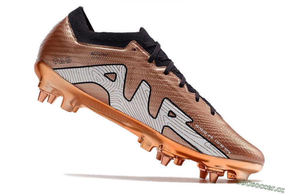 Men's Nike Air Zoom Mercurial Vapor 15 Elite SG Soft Ground Low-Tops Football Boots - Gold/White/Black 4