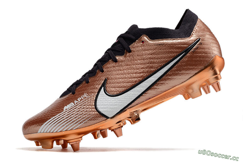 Men's Nike Air Zoom Mercurial Vapor 15 Elite SG Soft Ground Low-Tops Football Boots - Gold/White/Black 5