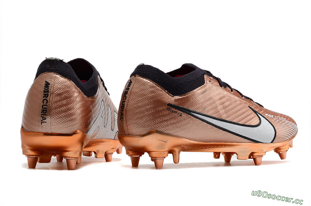 Men's Nike Air Zoom Mercurial Vapor 15 Elite SG Soft Ground Low-Tops Football Boots - Gold/White/Black 6