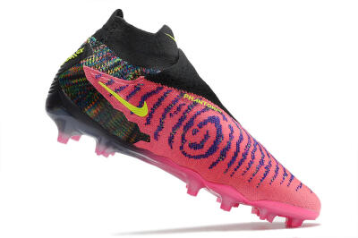 Men's Nike Phantom GX Elite DF FG Firm Ground High-Tops Football Boots - Pink/Rainbow