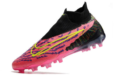 Men's Nike Phantom GX Elite DF FG Firm Ground High-Tops Football Boots - Pink/Rainbow