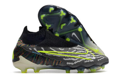 Men's Nike Phantom GX Elite DF FG Firm Ground High-Tops Football Boots - Black/Rainbow