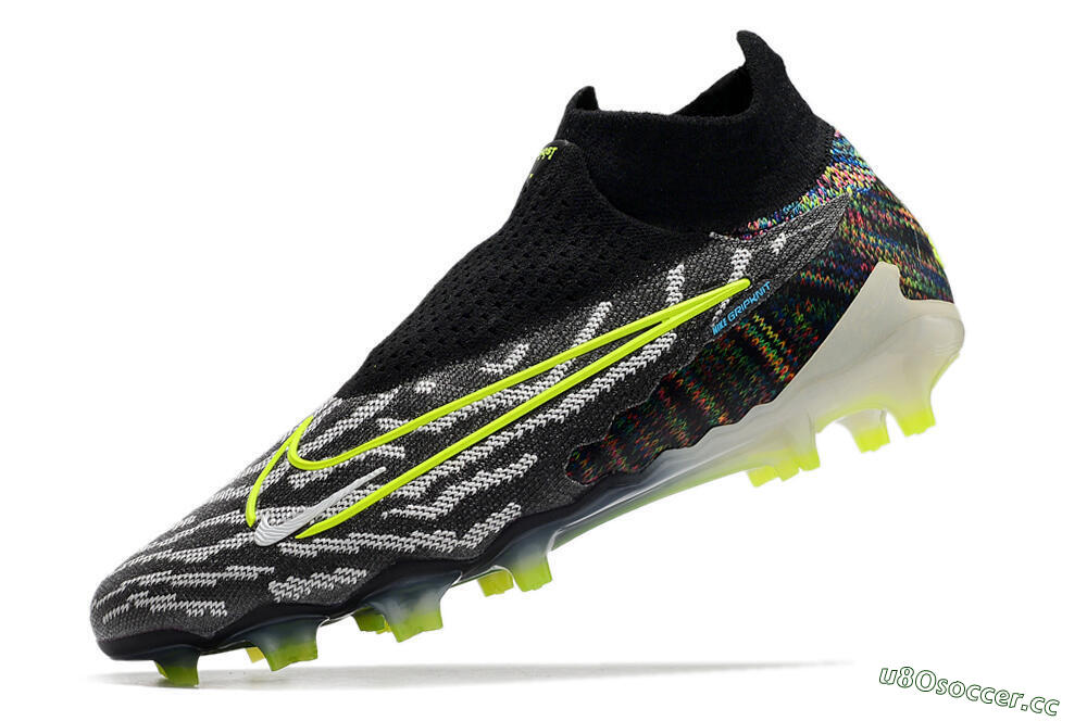 Men's Nike Phantom GX Elite DF FG Firm Ground High-Tops Football Boots - Black/Rainbow 5