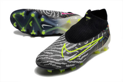 Men's Nike Phantom GX Elite DF FG Firm Ground High-Tops Football Boots - Black/Rainbow
