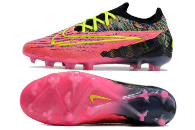 Men's Nike Phantom GX Elite FG Firm Ground Low-Tops Football Boots - Pink/Rainbow