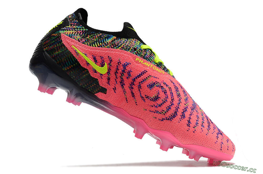 Men's Nike Phantom GX Elite FG Firm Ground Low-Tops Football Boots - Pink/Rainbow 4