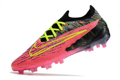 Men's Nike Phantom GX Elite FG Firm Ground Low-Tops Football Boots - Pink/Rainbow